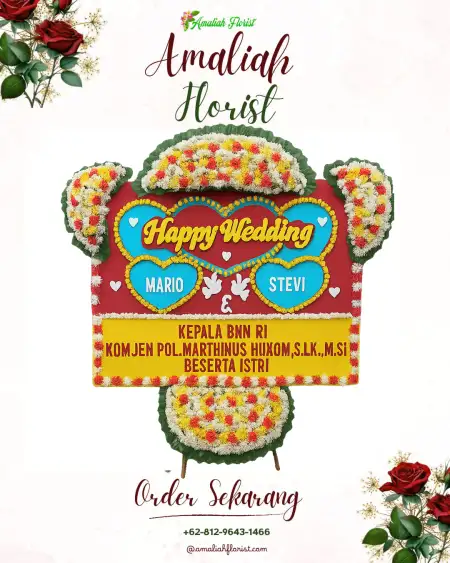 Papan Bunga Pernikahan Bojongsari
